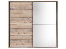 Schwebetürenschrank >Renfrew< in Old Style hell - 225x215x63cm (BxHxT)