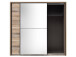 Schwebetürenschrank >Renfrew< in Old Style hell - 225x215x63cm (BxHxT)