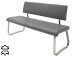 Sitzbank >Muvo III< in grau aus Rindsleder - 155x86x59cm (BxHxT)