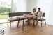 Eckbank >Muvo I< in Braun aus Rindsleder - 200x86x60cm (BxHxT)