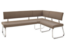 Eckbank >Muvo II< in Edelstahl/gebürstet aus Polyurethan - 200x86x60cm (BxHxT)