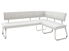 Eckbank >Muvo II< in Edelstahl/gebürstet aus Polyurethan - 200x86x60cm (BxHxT)