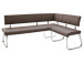 Eckbank >Muvo II< in Edelstahl/gebürstet aus Polyurethan - 200x86x60cm (BxHxT)