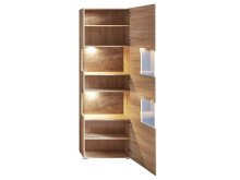 Vitrine >Springhill< in Artisan Eiche aus Metall - 65x205x37cm (BxHxT)