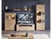 Vitrine >Springhill< in Artisan Eiche aus Metall - 65x205x37cm (BxHxT)