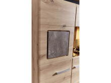 Vitrine >Springhill< in Artisan Eiche aus Metall - 80x139x37cm (BxHxT)