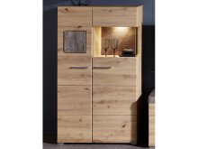 Vitrine >Springhill< in Artisan Eiche aus Metall - 80x139x37cm (BxHxT)
