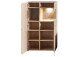 Vitrine >Springhill< in Artisan Eiche aus Metall - 80x139x37cm (BxHxT)