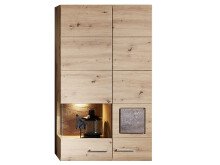 Hängevitrine >Springhill< in Artisan Eiche aus Metall - 80x136x37cm (BxHxT)