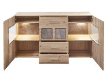 Sideboard >Springhill< in Artisan Eiche aus Metall - 170x94x42cm (BxHxT)