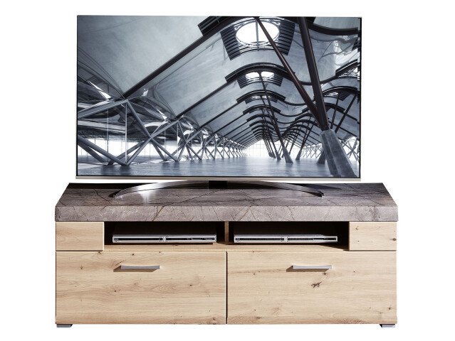 TV-Board >Springhill< in Artisan Eiche aus Metall - 140x51x47cm (BxHxT)