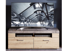 TV-Board >Springhill< in Artisan Eiche aus Metall - 140x51x47cm (BxHxT)