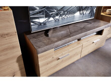 TV-Board >Springhill< in Artisan Eiche aus Metall - 140x51x47cm (BxHxT)