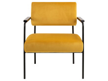 Relaxsessel >Clementia I< in Schwarz/matt aus Metall - 66,5x77x67cm (BxHxT)