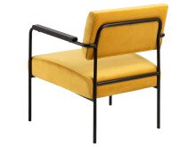 Relaxsessel >Clementia I< in Schwarz/matt aus Metall - 66,5x77x67cm (BxHxT)