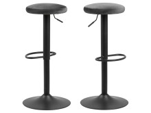 Barhocker >Filbert I< (2er Set) in Dunkelgrau aus Metall - 40x82x40cm (BxHxT)