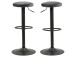 Barhocker >Filbert I< (2er Set) in Dunkelgrau aus Metall - 40x82x40cm (BxHxT)