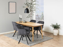 Armlehnstuhl >Lorin I< in Schwarz/matt aus Metall - 57,5x81,5x61,5cm (BxHxT)