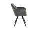 Armlehnstuhl >Lorin I< in Schwarz/matt aus Metall - 57,5x81,5x61,5cm (BxHxT)