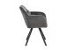 Armlehnstuhl >Lorin I< in Schwarz/matt aus Metall - 57,5x81,5x61,5cm (BxHxT)