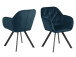 Armlehnstuhl >Lorin I< in Schwarz/matt aus Metall - 57,5x81,5x61,5cm (BxHxT)