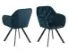 Armlehnstuhl >Lorin I< in Schwarz/matt aus Metall - 57,5x81,5x61,5cm (BxHxT)