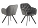 Armlehnstuhl >Lorin I< in Schwarz/matt aus Metall - 57,5x81,5x61,5cm (BxHxT)