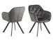 Armlehnstuhl >Lorin I< in Schwarz/matt aus Metall - 57,5x81,5x61,5cm (BxHxT)