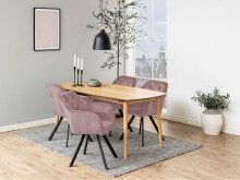 Armlehnstuhl >Lorin I< in Schwarz/matt aus Metall - 57,5x81,5x61,5cm (BxHxT)