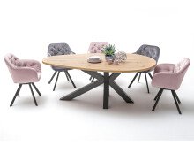 Armlehnstuhl >Lorin I< in Schwarz/matt aus Metall - 57,5x81,5x61,5cm (BxHxT)
