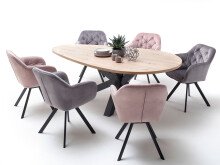 Armlehnstuhl >Lorin I< in Schwarz/matt aus Metall - 57,5x81,5x61,5cm (BxHxT)