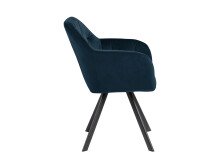 Armlehnstuhl >Lorin I< in Schwarz/matt aus Metall - 57,5x81,5x61,5cm (BxHxT)