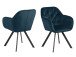 Armlehnstuhl >Lorin I< in Schwarz/matt aus Metall - 57,5x81,5x61,5cm (BxHxT)