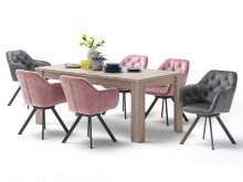 Armlehnstuhl >Lorin II< in Dunkelgrau aus Metall - 57,5x81,5x61,5cm (BxHxT)