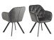Armlehnstuhl >Lorin II< in Dunkelgrau aus Metall - 57,5x81,5x61,5cm (BxHxT)