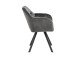 Armlehnstuhl >Lorin II< in Dunkelgrau aus Metall - 57,5x81,5x61,5cm (BxHxT)