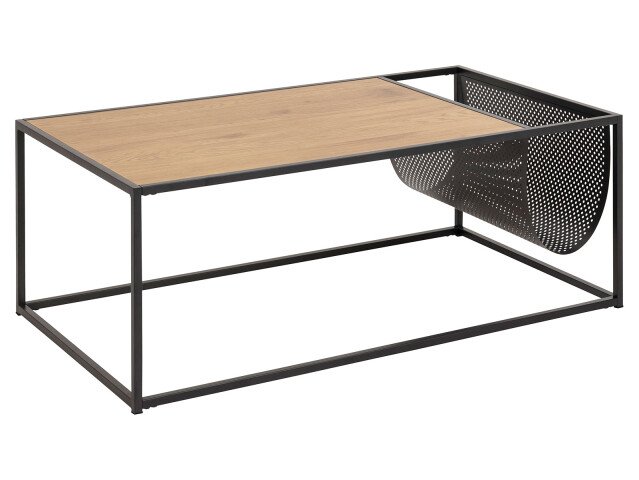 Couchtisch >Carney< in Wildeiche aus Metall - 110x40x50cm (BxHxT)