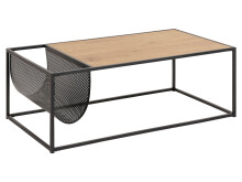 Couchtisch >Carney< in Wildeiche aus Metall - 110x40x50cm (BxHxT)