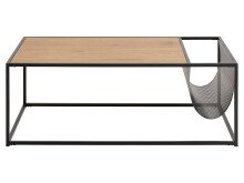 Couchtisch >Carney< in Wildeiche aus Metall - 110x40x50cm (BxHxT)