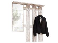 Garderoben-Set >Renton< in Weiß - 100x180x25cm (BxHxT)