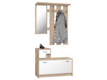 Garderoben-Set >Renton< in Weiß - 100x180x25cm (BxHxT)