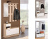 Garderoben-Set >Renton< in Weiß - 100x180x25cm (BxHxT)