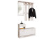 Garderoben-Set >Renton< in Weiß - 100x180x25cm (BxHxT)