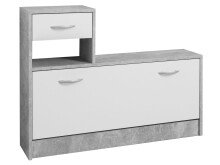 Garderoben-Set >Renton< in Strukturbeton Nachbildung - 100x180x25cm (BxHxT)