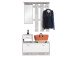 Garderoben-Set >Renton< in Strukturbeton Nachbildung - 100x180x25cm (BxHxT)