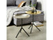 Beistelltisch >Monreale< (2-er Set) in Messing Silber - 43x53x43 (BxHxT)