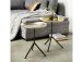 Beistelltisch >Monreale< (2-er Set) in Messing Silber - 43x53x43 (BxHxT)