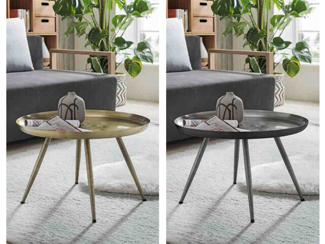Couchtisch >Padraig< aus Stahl - 61x38x61cm (BxHxT)