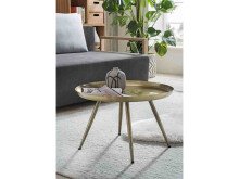 Couchtisch >Padraig< in Messing aus Stahl - 61x38x61cm (BxHxT)