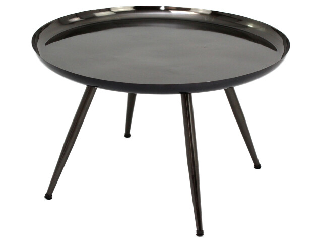 Couchtisch >Padraig< in Anthrazit aus Stahl verzinkt - 61x38x61cm (BxHxT)